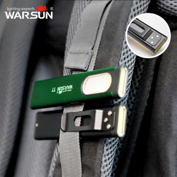 Warsun T7 última linterna LED con llavero 450Lm Mini linterna portátil linterna de bolsillo luz de trabajo de inundación con imán