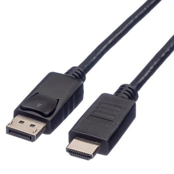 Adaptador de cable de vídeo ROLINE 11.04.5780 DisplayPort a HDMI 1 m negro