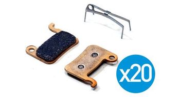 Pack de 20 pares de pastillas de freno authority para shimano xtr   saint   deore lx   xt antes de 2007 y slx 2009