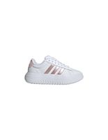 zapatillas adidas grand court platform mujer blanco nube  rosa arena met