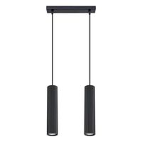 lampara colgante moto negro 2 luces