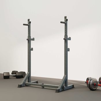 Soporte Para Pesas Sportnow, Acero, Eva, 60-87x65x121-158 Cm, Negro