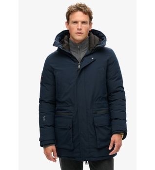 Superdry para hombre. M5011909A City Padded Parka Jacket marino (XL), Casual, Poliéster Reciclado, Sostenible