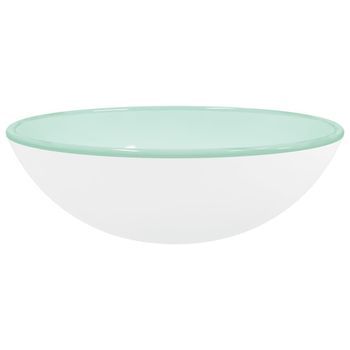 Lavabo De Baño Moderno | Lavabo De Vidrio Templado Blanco 42x14 Cm