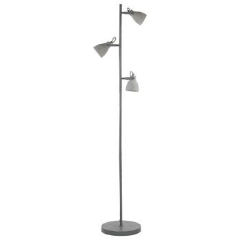 Lámpara De Pie 3 Luces Hormigón Gris 165 Cm Industrial Mistago