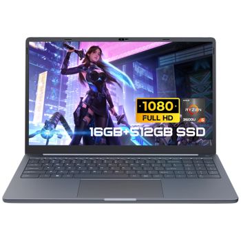 Ninkear A15 Air Portátil 15,6 Pulgadas FHD AMD Ryzen 5 3500U 16GB DDR4 SSD de 512 GB Windows 11 Batería de 38Wh Ángulo d