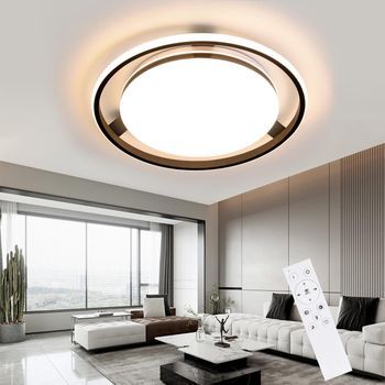 Plafón Led Redonda Con Diseño De Rueda Y Control Remoto Regulable De 42 W Zmh