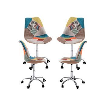 Pack 4 Sillas Neo Patchwork - Patchwork Clear