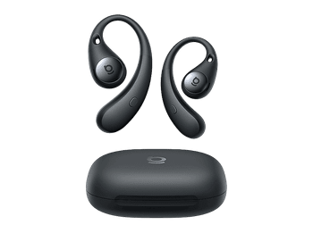 Auriculares conducción de aire - Baseus Eli Sport 2, 45 h autonomía, Ajuste seguro con gancho, Cancelación ruido, Resistente al agua, Negro