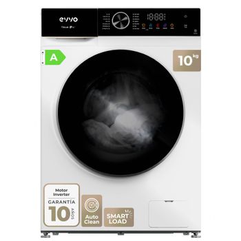 EVVO Lavadora 10 kg carga frontal Nova P10, 1200 rpm, Clase energética A, , Lavado Rápido 15'