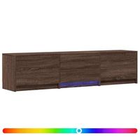 mueble de tv con led 165 x 34 x 40 cm roble marron vidaxl