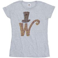 willy wonka camiseta w logo hat para mujer