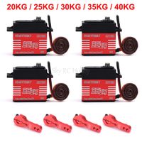 servos impermeables de 20kg 25kg 30kg 35kg 40kg 60kg 180 270 360 grados torque grande servo digital engranajes de metal brazo 25t para coche rc