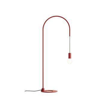 Zafferano - Lámpara De Mesa Filo Con Bombilla E27 Máx. 60 W Incluida, Orientable 200°, H 113 Cm, Ip20 Metal Pintado - Rojo