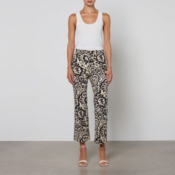 Weekend Max Mara Cadmio Stretch Cotton Trousers - UK 10