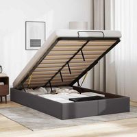 cama matrimonial  cama para adultos  estructura cama otomana sin colchon gris 120x190 cm cfw206612
