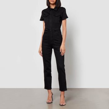 Good American The Fit For Success Stretch-Denim Jumpsuit - XXL
