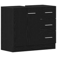 mueble para lavabo de roble negro 63x30x54 cm