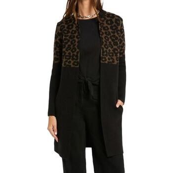 Morgan Chaqueta de punto jacquard léopard para mujer