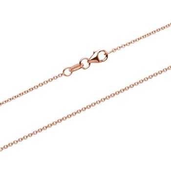 Cadena de cadena con ancla en oro rosa 9 quilates