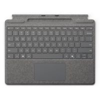 microsoft teclado para surface pro con almacenamiento de lapiz espanol qwerty platino