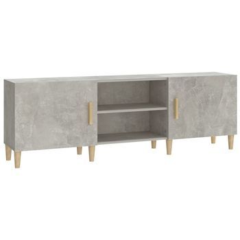 Mueble De Tv Madera Contrachapada Gris Hormigón 150x30x50 Cm Vidaxl