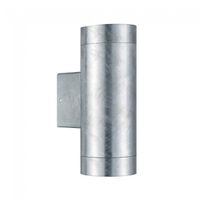 aplique de exterior tin maxi galvanizado 2 luces