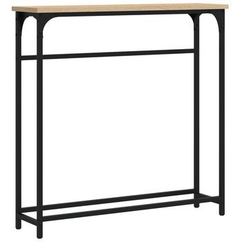 Mesa Consola | Mesa De Entrada | Mesa Auxiliar Madera De Ingeniería Roble Sonoma 75x19,5x75 Cm