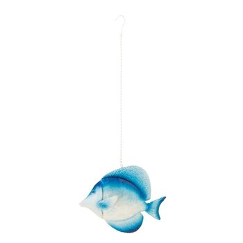 Pez colgante de metal azul 38,7 x 7,6 x 95,2 cm