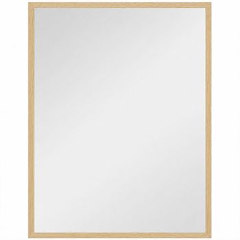 HOMCOM Espejo de Baño 70x90 cm Espejo de Pared Decorativo para Salón Entrada Pasillo Horizontal o Vertical Natural