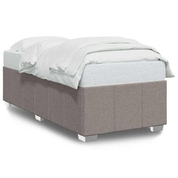 Estructura De Cama Sin Colchón Tela Gris Taupe 100x200 Cm Vidaxl
