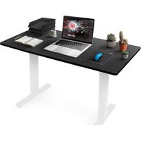 tablero de escritorio medidas 160 x 60 x 19 cm casa u oficina color negro - duronic tt160 bk