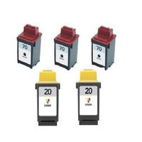 compatible multipack lexmark z45se printer ink cartridges 5 pack -12a1970e