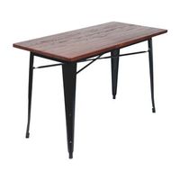 mesa de comedor industrial rectangular de madera y acero 120x60x76cm 7house