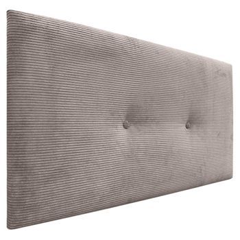 Dhome Cabecero De Pana Liso Con Botones 95x50 Camas 80/90 - Marrón