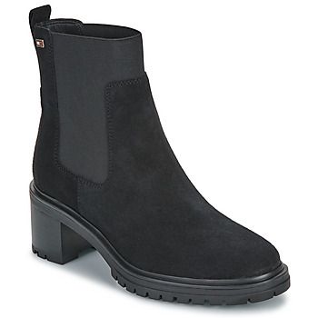 Tommy Hilfiger Botines FLAG MID HEEL SUEDE CHELSEA para mujer
