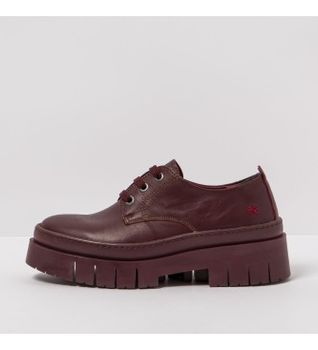 Art para mujer. 119521167003_008 Zapatos de piel 1952 burdeos -altura tacón: 5 cm- (36), Rojo, 5 a 8cm, Cordones, Casual