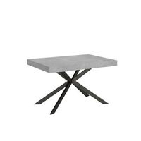 mesa extensible 90x140400 cm plaker cemento patas antracita