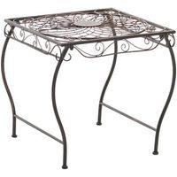 mesa de jardin zarina metal bronce 45x49x46 cm clp