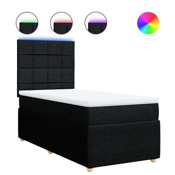 Cama Tapizada 200x90x150,5 Cm Tejido - Negro