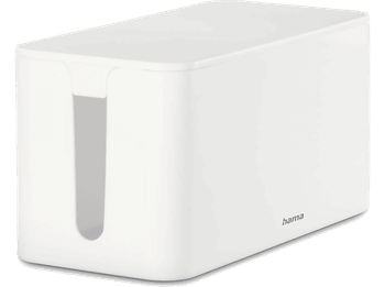 Organizador de cables - Hama 00221010, Antideslizante, 23.5 x 11.5 12 cm, Blanco