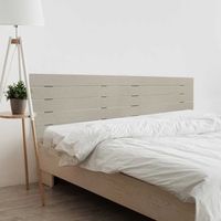 dhome cabecero de madera reciclada dm para camas de 210 estilo palet horizontal dual dividido en 2 piezas cama palet herrajes incluidos 220cm dual acabado lino