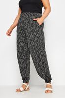 yours pantalones bombachos negros de estrellas mujer curvy y tallas grandes yours