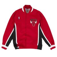 chaqueta chicago bulls authentic warm up - mitchell and ness 1992-93 red