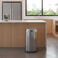 cubo de basura de cocina automatico plata  30l