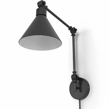 Lámpara Flexo - Aplique De Pared Con Brazos Regulables - Negro Negro