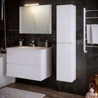 columna de bano neli 2 puertas 140x30x27 cm blanco t-bath