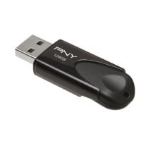 memoria usb pny attache 4 128gb usb 20 negra deslizante