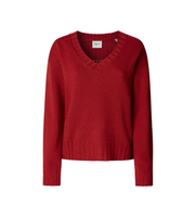 pepe jeans para mujer pl7000001 jersey cherice v rojo s casual poliester