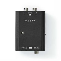 convertidor de audio nedis acon2508bk digital rca a toslink y coaxial 18 m